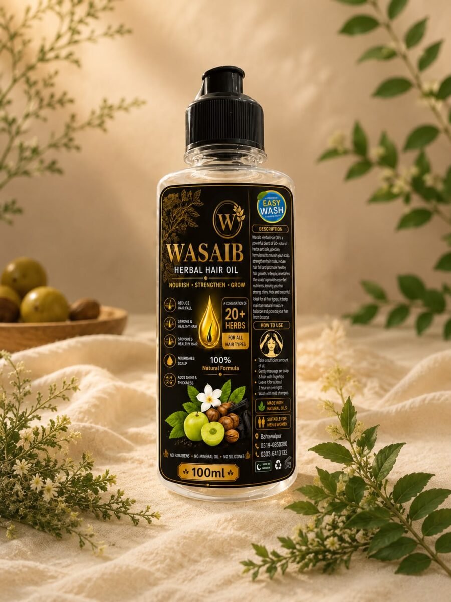 Wasaib Herbal Hair Oil , 20+ Herbs