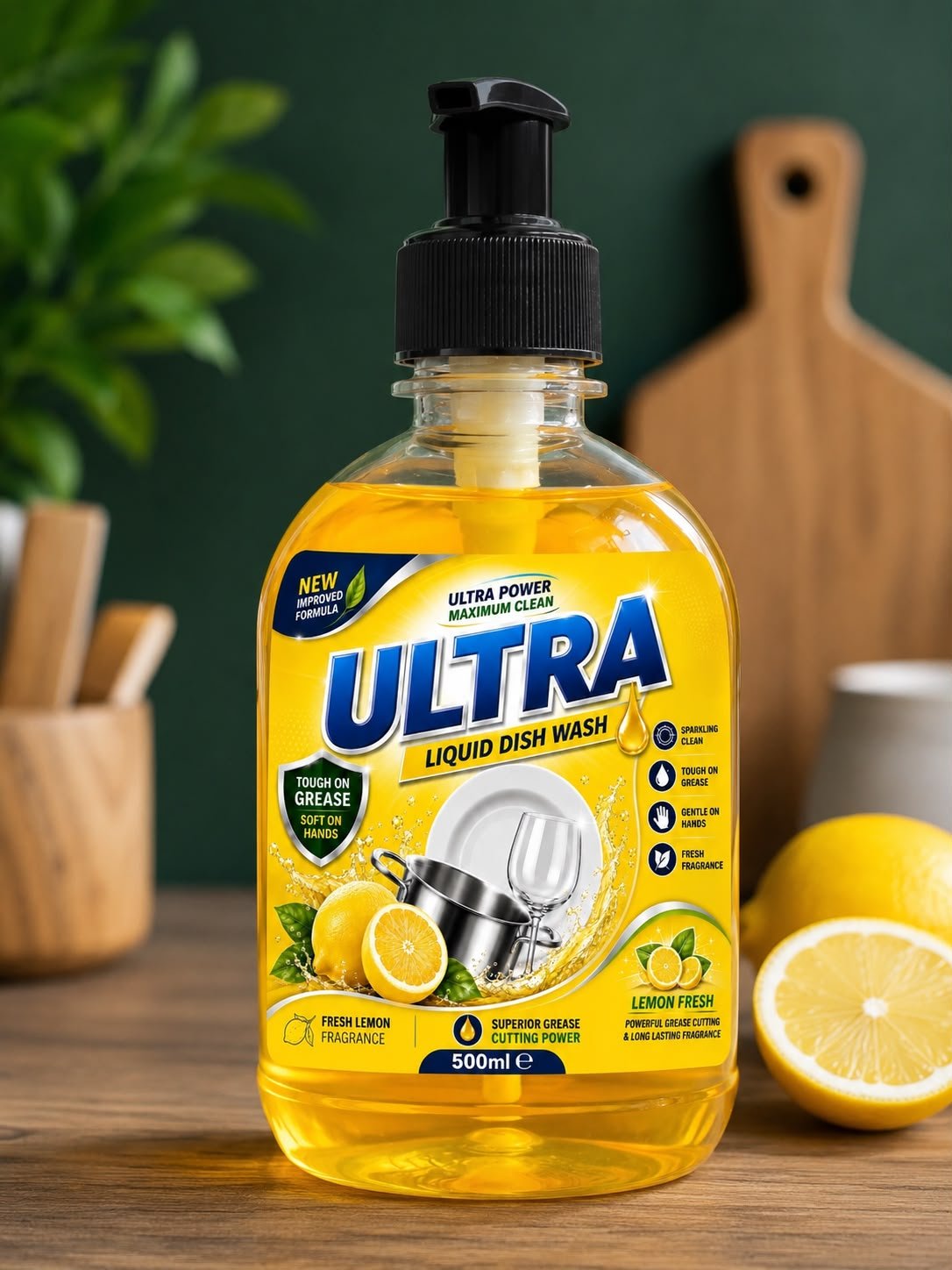 Ultra Liquid Dish Wash – Lemon Fresh - Image 2