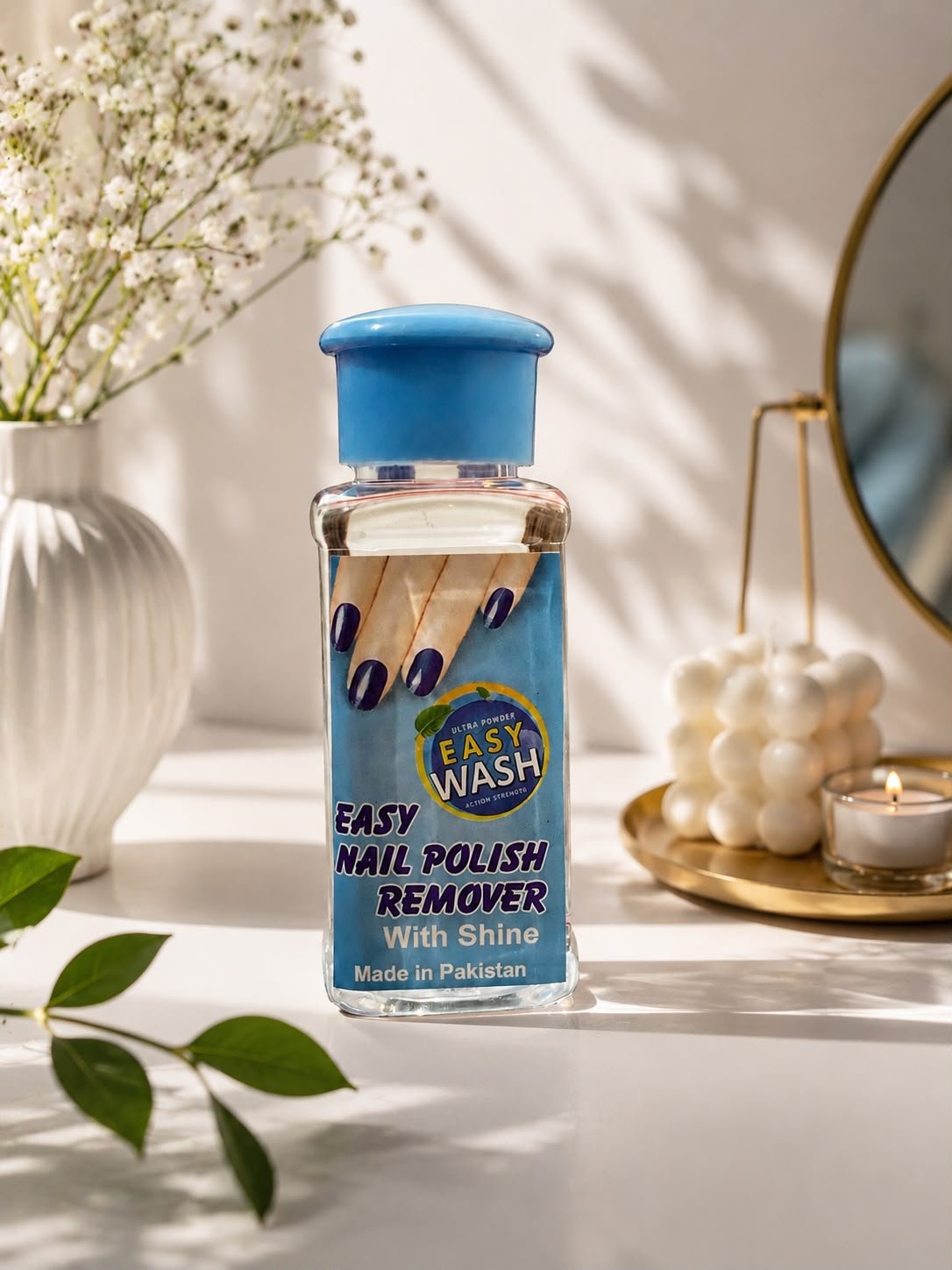 asy Wash Nail Polish Remover With Shine